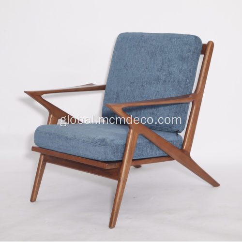 Tufted Chair Wooden Frame Fabric Selig Z chairs Manufactory
